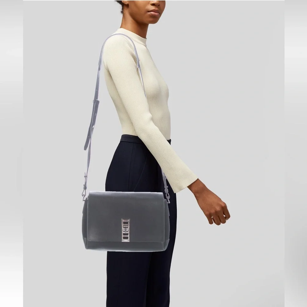 Proenza Schouler Black Leather Elliot Crossbody Bag Purse - Picture 4 of 10